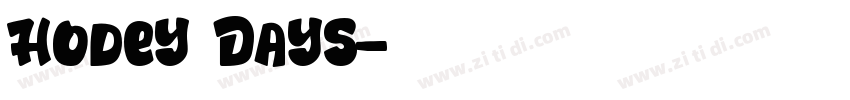 Hodey Days字体转换